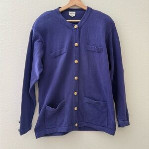 Neiman Marcus Purple Knit Sweater